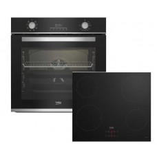 Комплект вбудованої техніки Beko BBSM13300XM духова шафа електрична + варильна поверхня індукційна