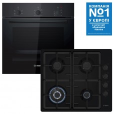 Комплект вбудованої техніки Bosch духова шафа HBF011BA1T + варильна поверхня PBH6C6K90R 