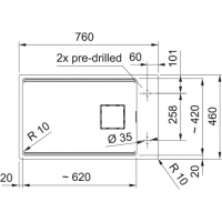 Кухонна мийка Franke Kubus 2 KNG PRO 110-62 125.0750.497 