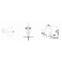 Змішувач для кухонної мийки Blanco MIDA 526145